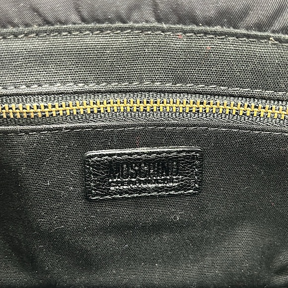 Moschino Luxurious Black Quilted Bow Chain Handles Handbag Purse 🌺🌺 - Picture 8 of 8